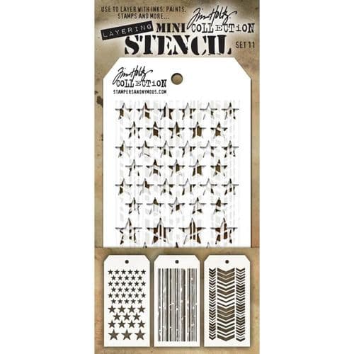 Tim Holtz - Mini Layering Stencils - Set #011