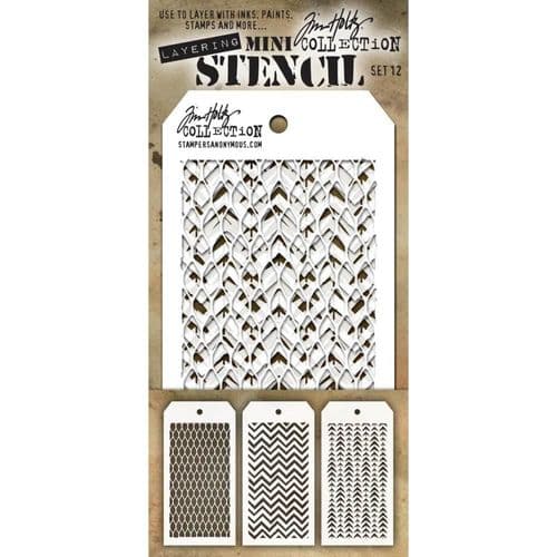 Tim Holtz - Mini Layering Stencils - Set #012