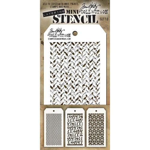 Tim Holtz - Mini Layering Stencils - Set #013