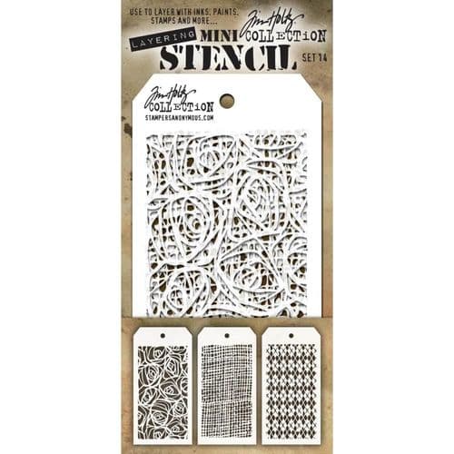 Tim Holtz - Mini Layering Stencils - Set #014