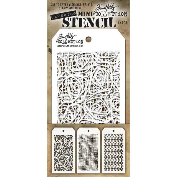 Tim Holtz - Mini Layering Stencils - Set #014