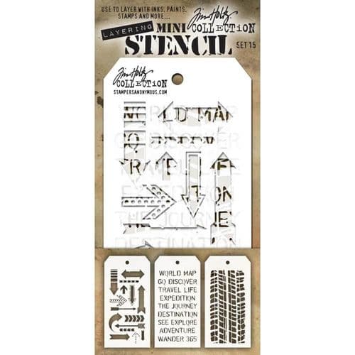 Tim Holtz - Mini Layering Stencils - Set #015