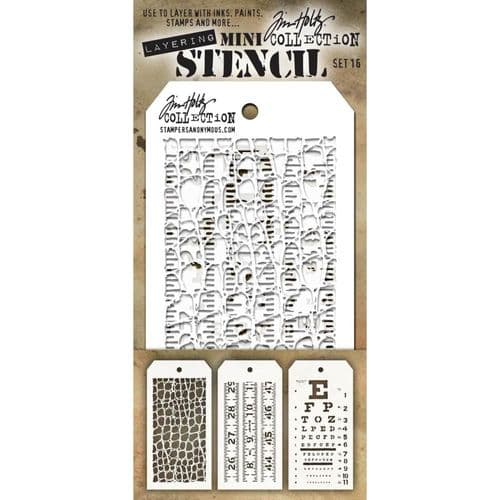 Tim Holtz - Mini Layering Stencils - Set #016