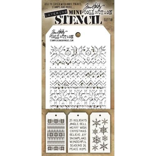 Tim Holtz - Mini Layering Stencils - Set #018
