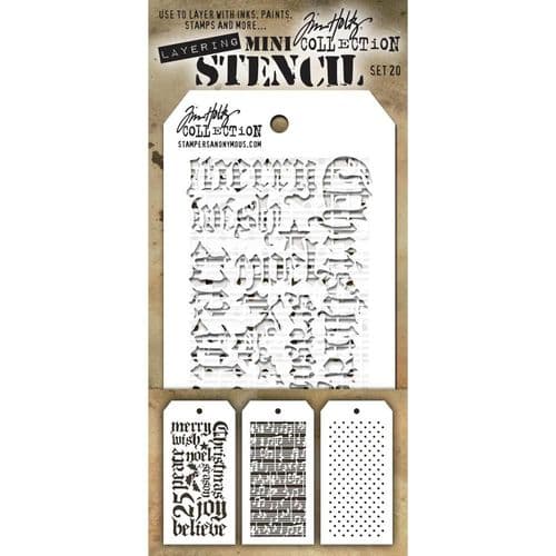 Tim Holtz - Mini Layering Stencils - Set #020