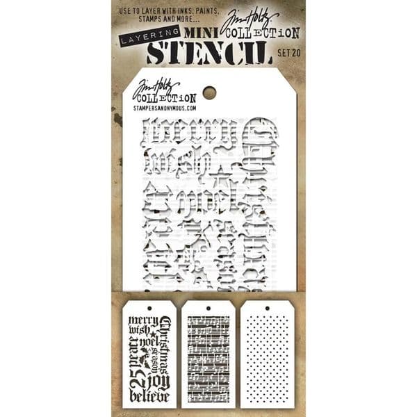 Tim Holtz - Mini Layering Stencils - Set #020
