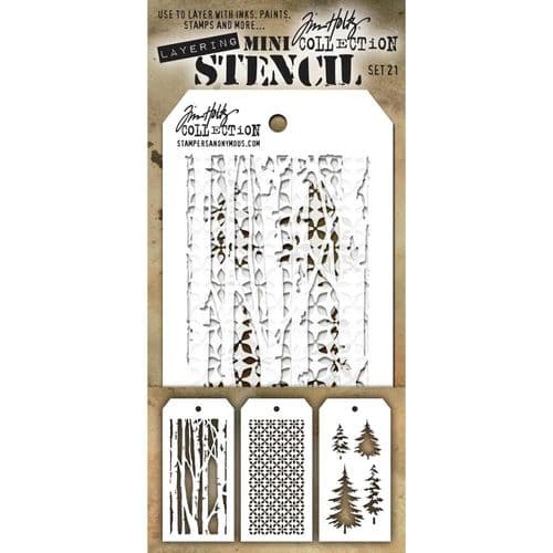 Tim Holtz - Mini Layering Stencils - Set #021