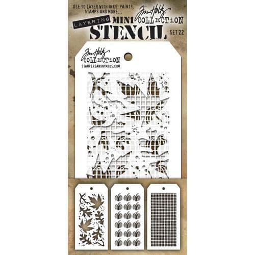 Tim Holtz - Mini Layering Stencils - Set #022