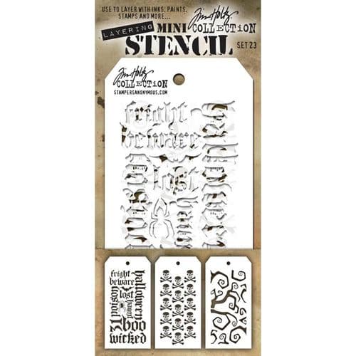 Tim Holtz - Mini Layering Stencils - Set #023