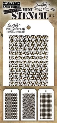 Tim Holtz - Mini Layering Stencils - set #027