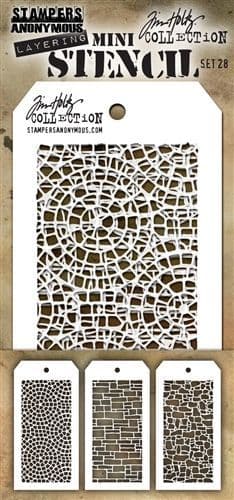 Tim Holtz - Mini Layering Stencils - set #028