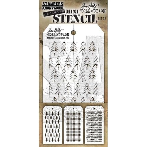 Tim Holtz - Mini Layering Stencils - set #032