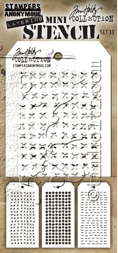 Tim Holtz - Mini Layering Stencils - set #033
