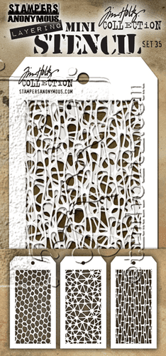 Tim Holtz - Mini Layering Stencils - set #035