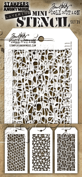 Tim Holtz - Mini Layering Stencils - set #035