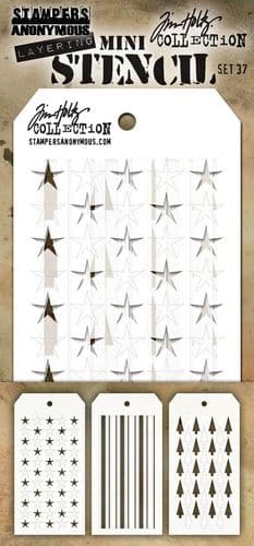 Tim Holtz - Mini Layering Stencils - set #037