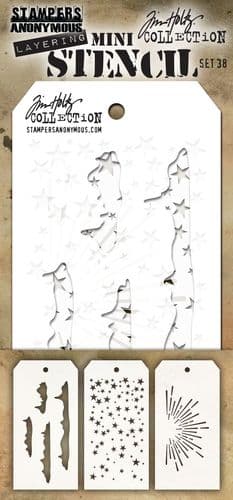 Tim Holtz - Mini Layering Stencils - set #038