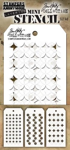 Tim Holtz - Mini Layering Stencils - set #040