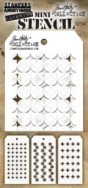 Tim Holtz - Mini Layering Stencils - set #040