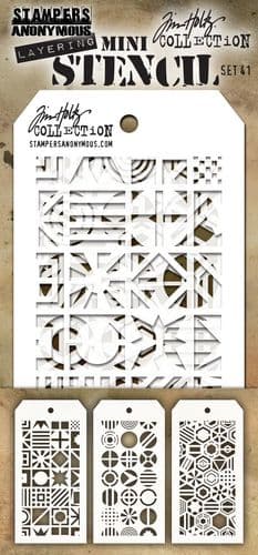 Tim Holtz - Mini Layering Stencils - set #041
