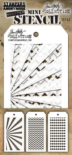 Tim Holtz - Mini Layering Stencils - set #042