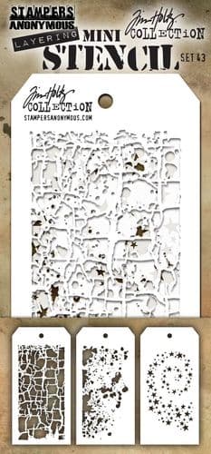 Tim Holtz - Mini Layering Stencils - set #043