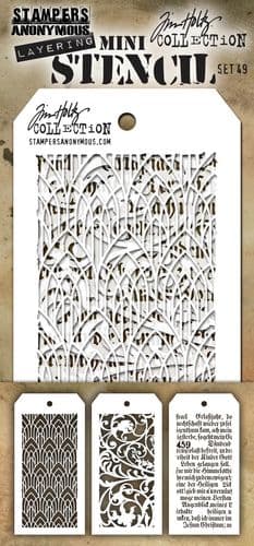 Tim Holtz - Mini Layering Stencils - set #049