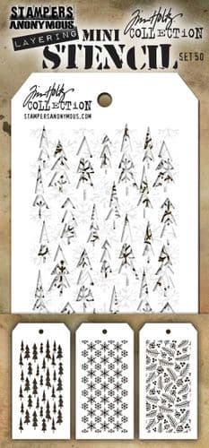 Tim Holtz - Mini Layering Stencils - set #050
