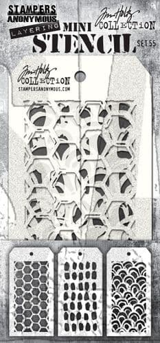 Tim Holtz - Mini Layering Stencils - Set #055