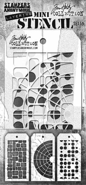 Tim Holtz - Mini Layering Stencils - Set #59