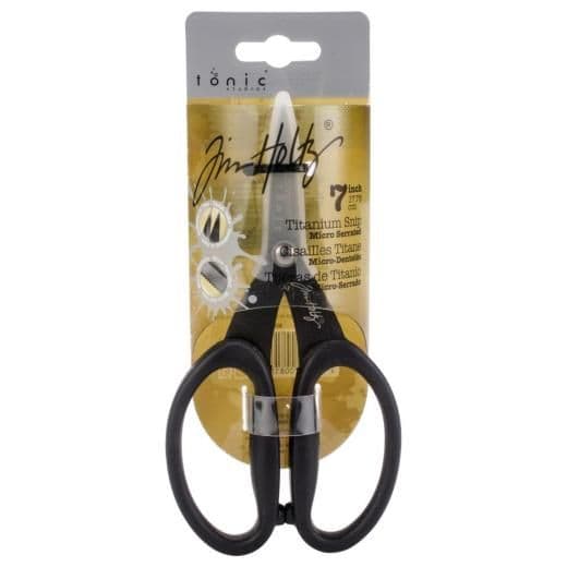 Tim Holtz - Non Stick Micro Serrated Scissors by Tonic