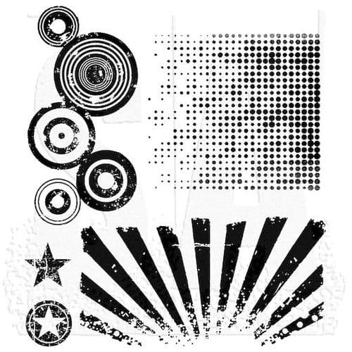 Tim Holtz - Rubber Stamps - CMS056 - Psychodelic Grunge