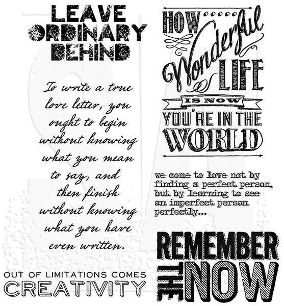 Tim Holtz - Rubber Stamps - CMS132 - Words for Thought