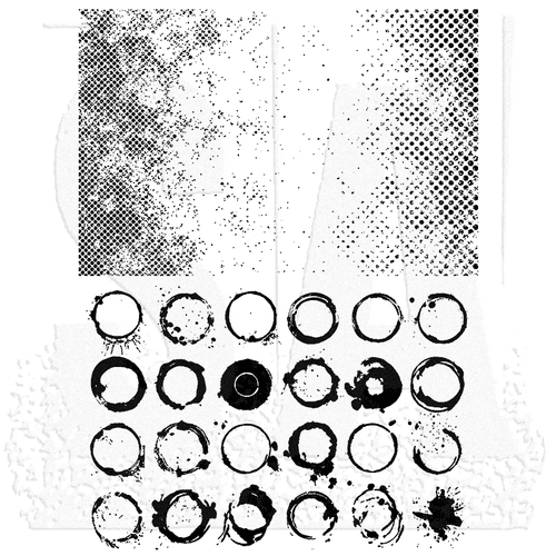 Tim Holtz - Rubber Stamps - CMS260 - Halftone & Rings