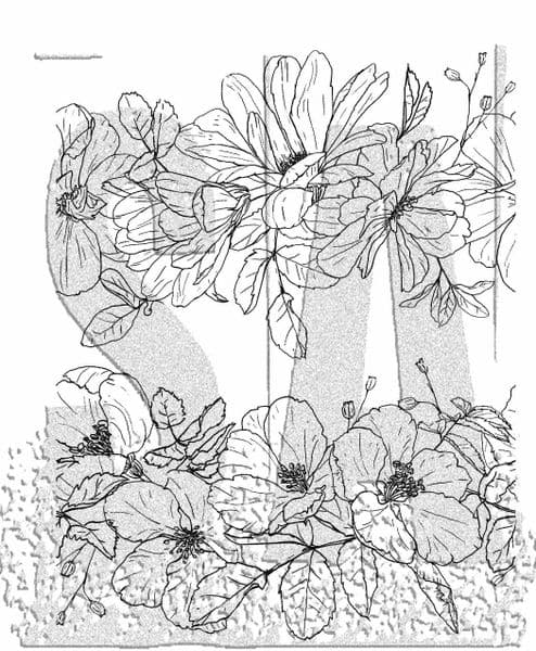 Tim Holtz - Rubber Stamps - CMS461 - Floral Trims