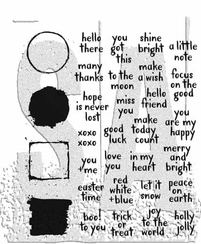 Tim Holtz - Rubber Stamps - CMS463 - Note Quotes