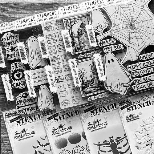 Tim Holtz - Rubber Stamps & Stencil - Halloween Bundle 2024