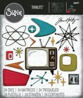 Tim Holtz - Sizzix Thinlits Die Set - Vault Atomic Retro