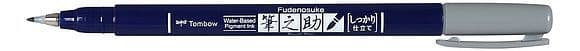 Tombow Fudenosuke Brush pen - Hard Tip - Grey