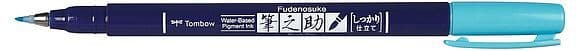 Tombow Fudenosuke Brush pen - Hard Tip - Neon Blue