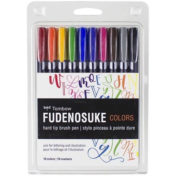 Tombow - Fudenosuke Color Brush Pens 10/Pkg