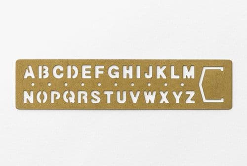 TRAVELER'S COMPANY - Brass Stencil Bookmark - Alphabet