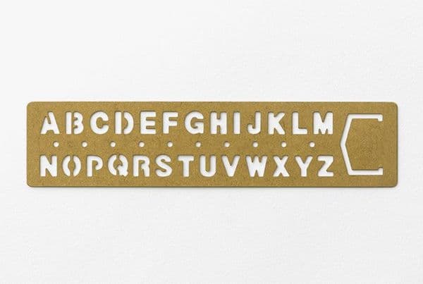 TRAVELER'S COMPANY - Brass Stencil Bookmark - Alphabet