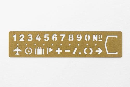 TRAVELER'S COMPANY - Brass Stencil Bookmark - Numbers