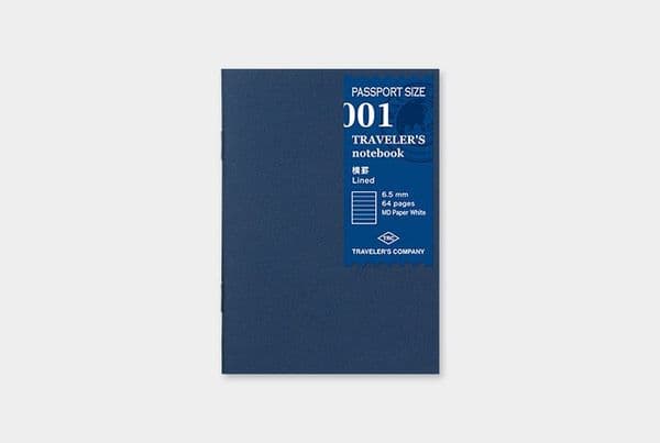 TRAVELER'S COMPANY - Refills - #001 Lined Notebook (Passport Size)