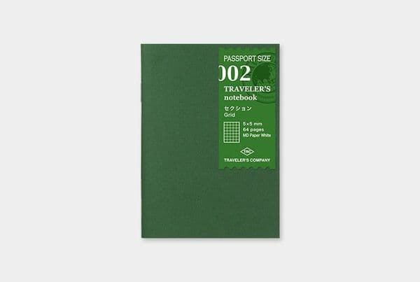 TRAVELER'S COMPANY - Refills - #002 Grid Notebook (Passport Size)
