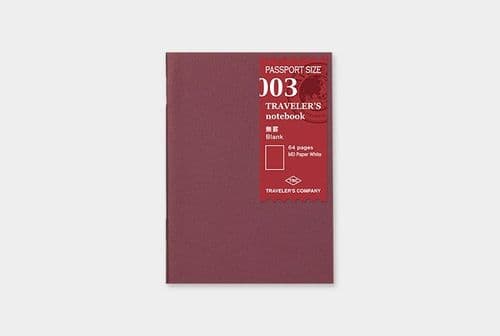 TRAVELER'S COMPANY - Refills - #003 Blank Notebook (Passport Size)