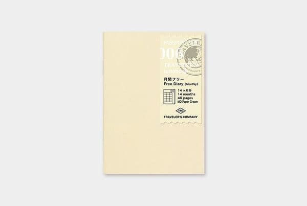 TRAVELER'S COMPANY - Refills - #006 Free Diary (Monthly) (Passport Size)