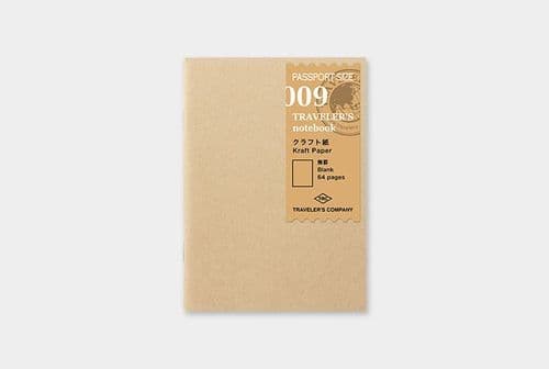 TRAVELER'S COMPANY - Refills - #009 Kraft Paper Notebook (Passport Size)