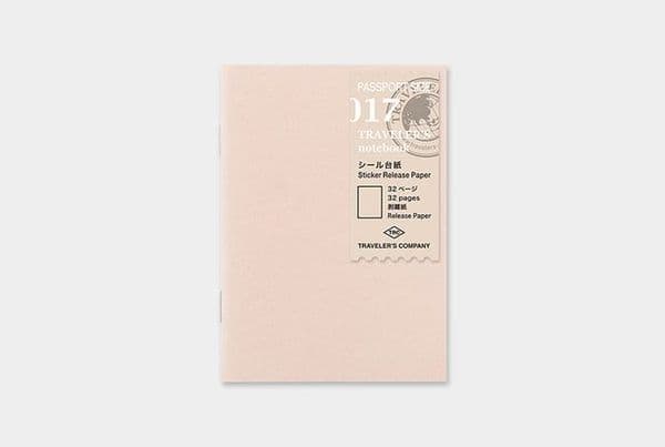 TRAVELER'S COMPANY - Refills - #017 Sticker Release Paper (Passport Size)